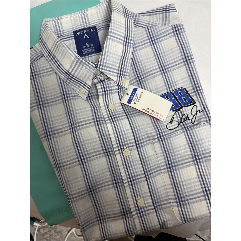 Antigua Dale Earnhardt Jr. 88 Button Down Shirt NWT Racecar NASCAR